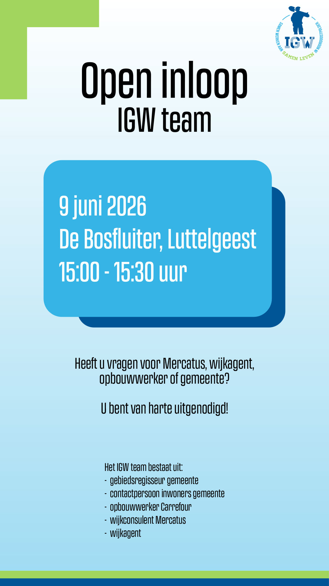 Open inloop Luttelgeest 9 juni 2026 story 1080x1920px