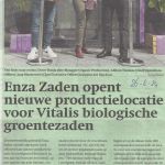 bedrijven 26 enza zaden nieuwe producctie lokatie in luttelgeest